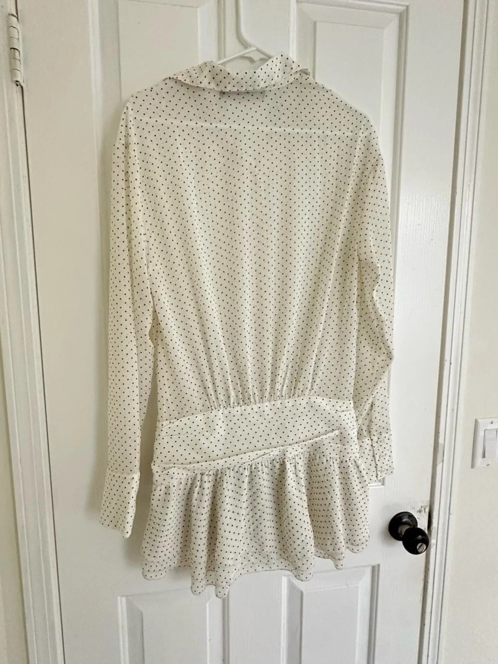 Princess Polly Cream Mini Dress with Subtle Dot Print